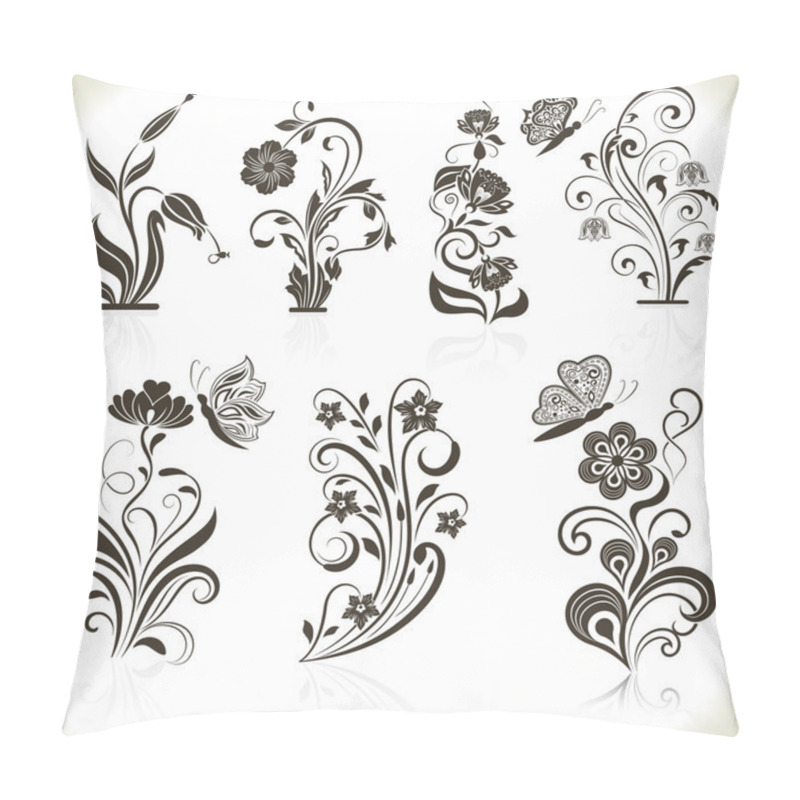 Personality  Floral Flower Vector Design Elements Pillow Covers