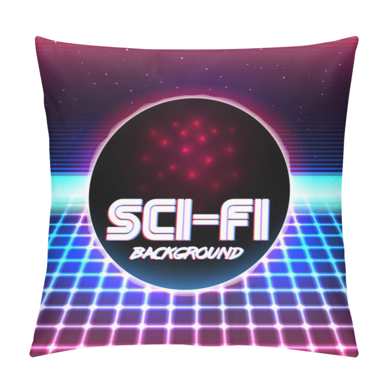 Personality  Retro Sci Fi Background11 Pillow Covers