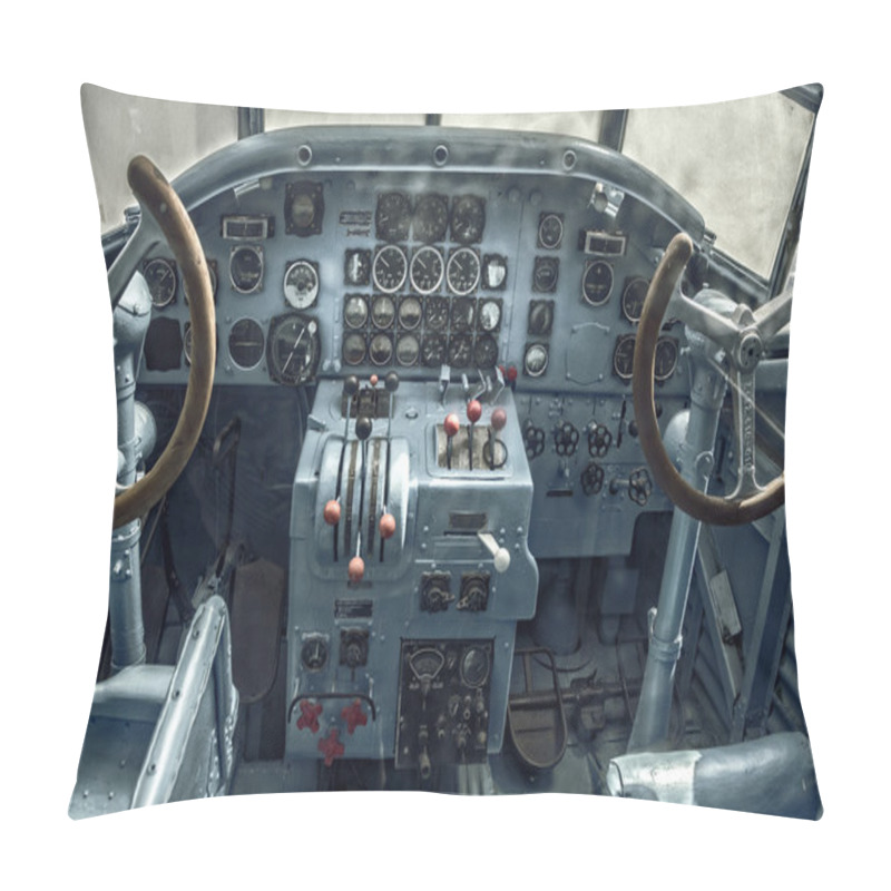 Personality  Old Cockpit In A Airplane Pillow Covers