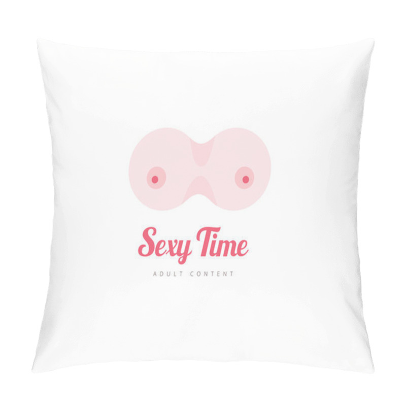 Personality  Boobs Icon, Love, Adult Content, Sex, Shop And Body. Stock Illustration For Design. Abstract Vector Logo Elements.  Pillow Covers