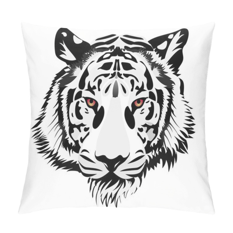 Personality  White Tiger Realistic Pillow Covers