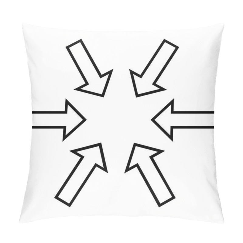 Personality  Pressure Arrows Stroke Vector Icon Pillow Covers