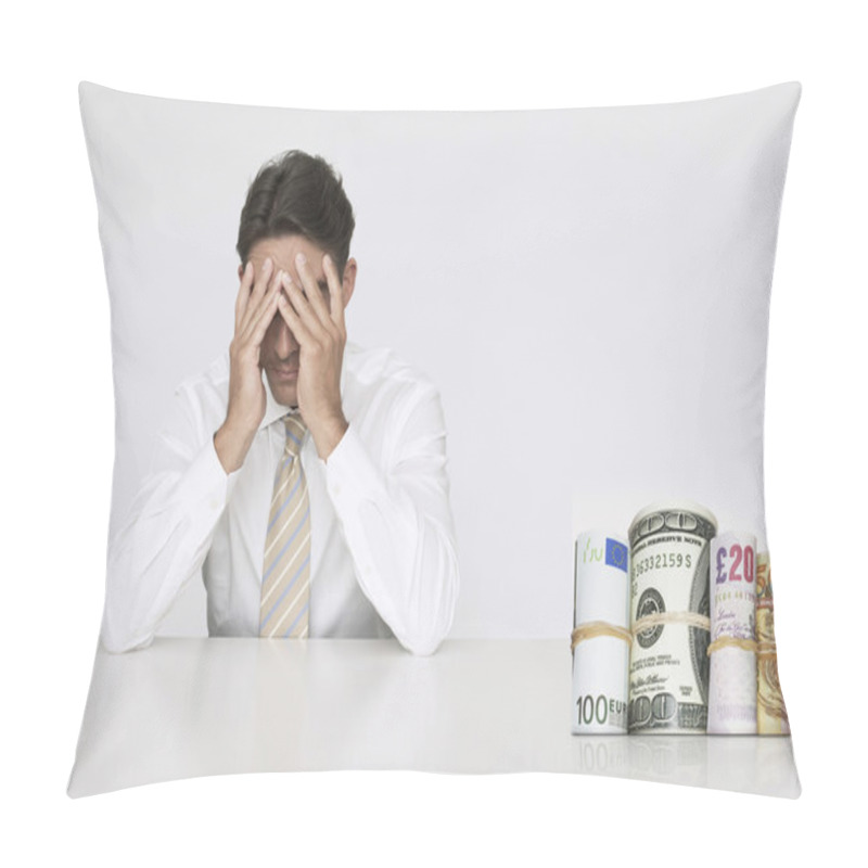 Personality  Businessman - Financial Problems Pillow Covers