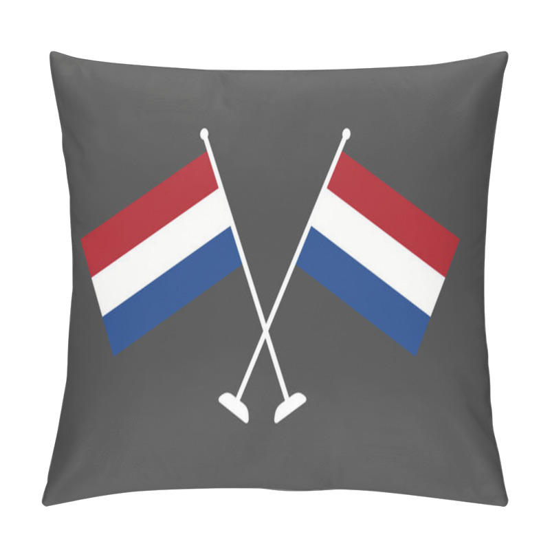 Personality  Netherlands Flag, The Flag Of Netherlands, Flag Of Netherlands National Country Symbol Illustration Vector, Rectangle Netherlands Flag Illustration, Flat Vector Illustration Pillow Covers