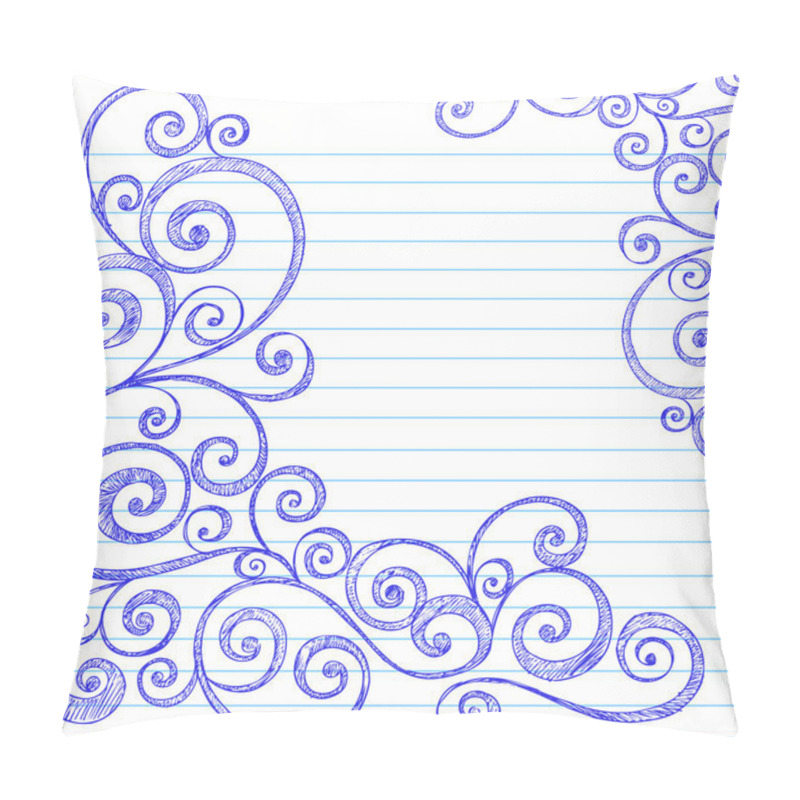 Personality  Hand-Drawn Floral Back To School Sketchy Notebook Pillow Covers