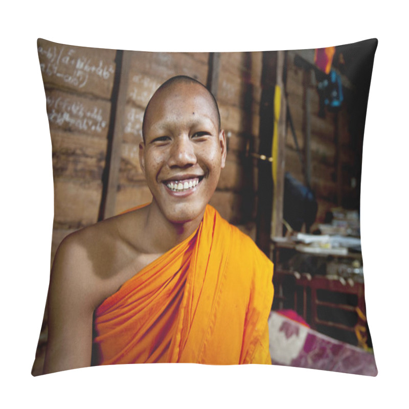 Personality  Smiling Cambodian Monk, Original Photoset Pillow Covers