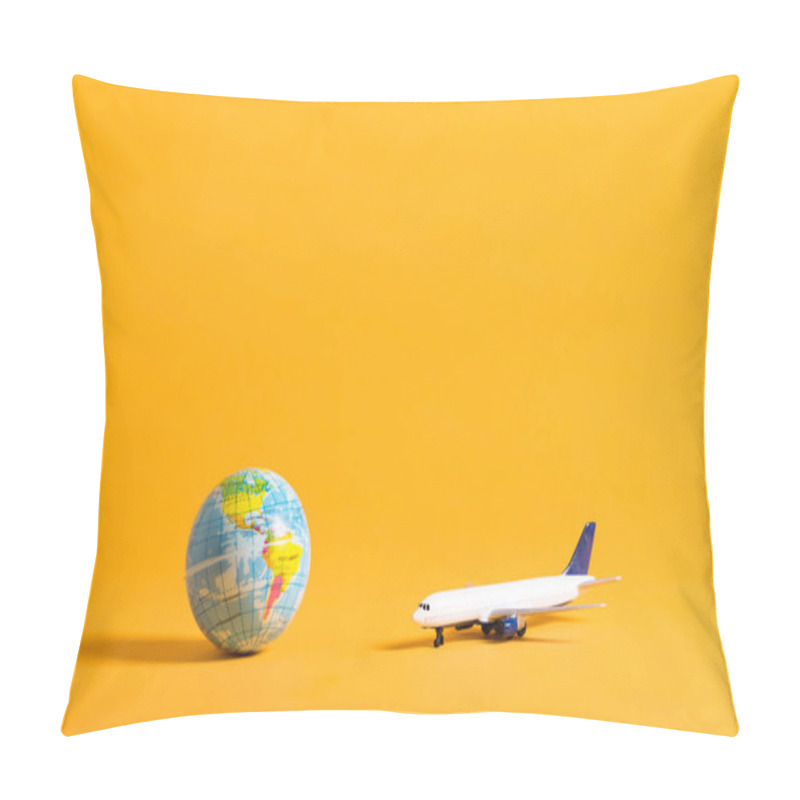 Personality  Travel Theme With Airplane And Globe Pillow Covers