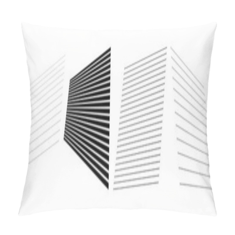 Personality  3D Lines In Perspective, Angled, Slanting, Oblique And Diagonal Lines, Stripes Vector Design Element - Stock Vector Illustration, Clip-art Graphics Pillow Covers