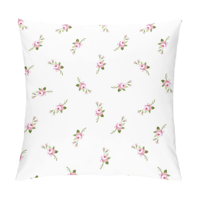 Personality  Seamless Floral Pattern With Little Flowers Pink Roses Pillow Covers