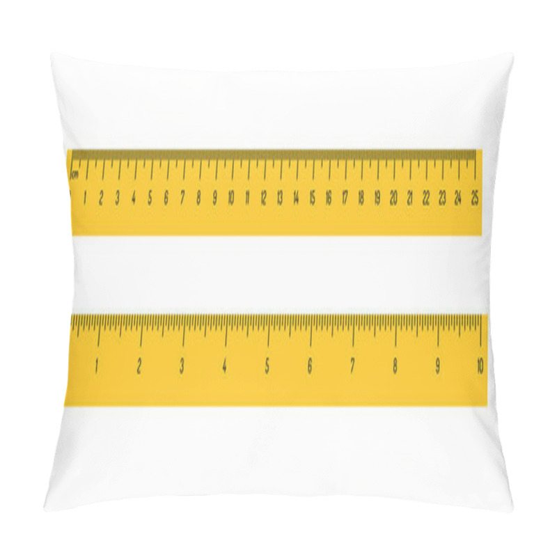 Personality  Measuring Rulers Scale Vector Illustration Isolated On White Background Pillow Covers