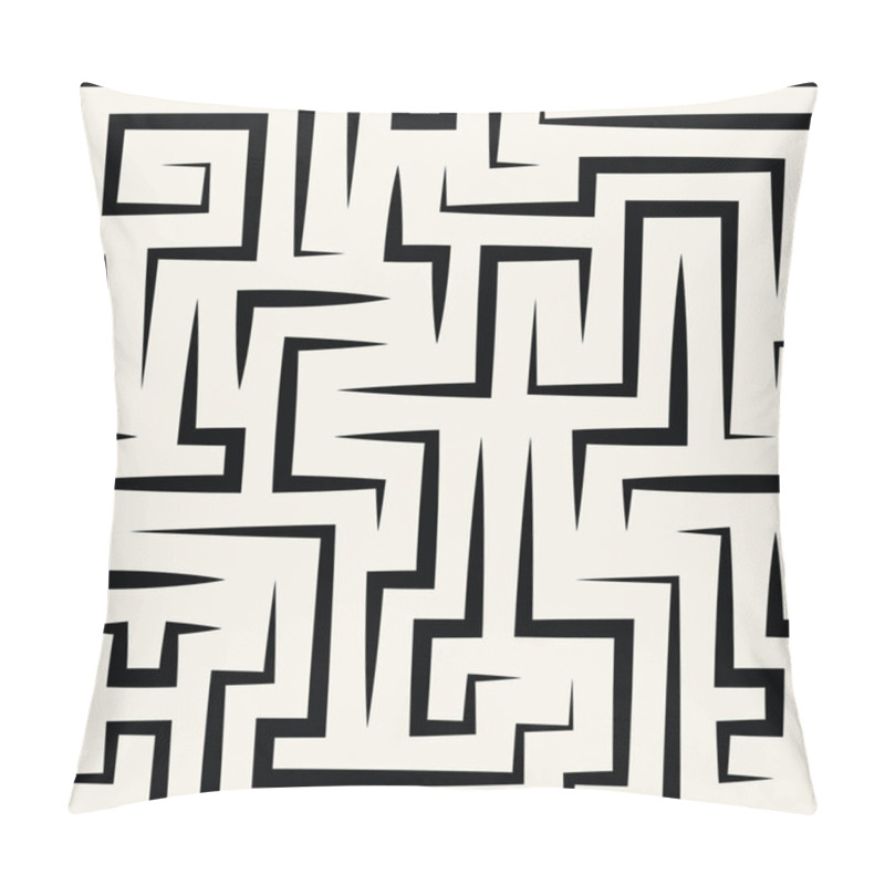 Personality  Abstract Geometric Line Graphic Maze Pattern Background Pillow Covers