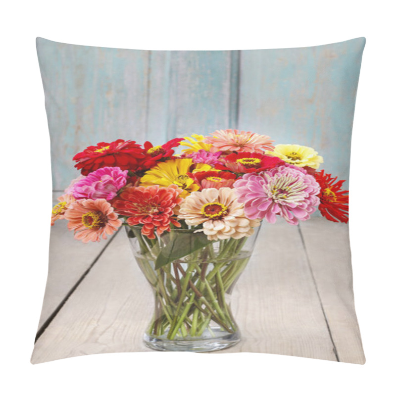 Personality  Bouquet Of Zinnia Flowers Pillow Covers