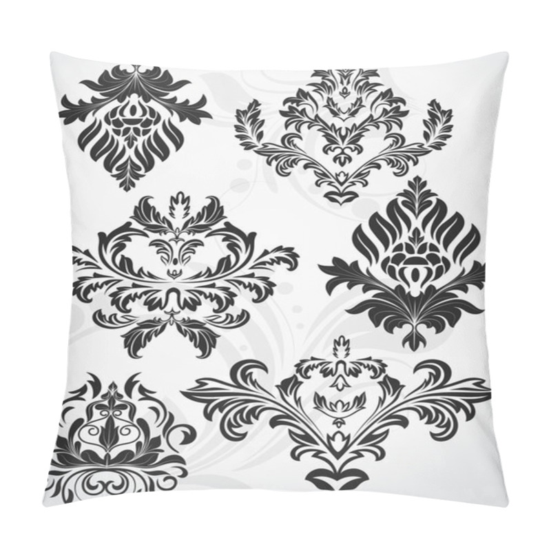 Personality  Design Of Fancy Ornate Damask Floral Illustration Pillow Covers