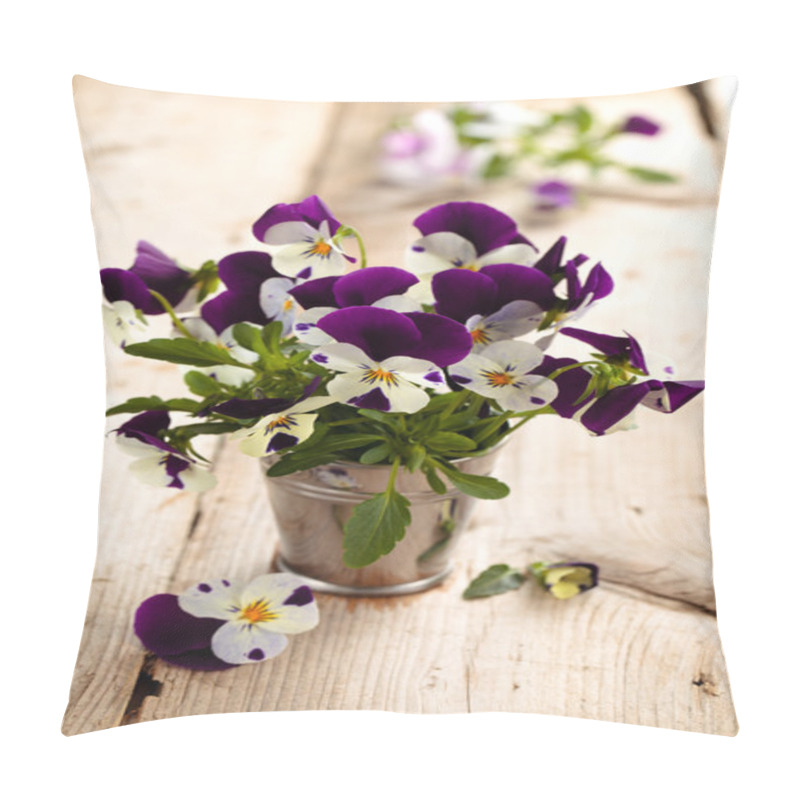 Personality  Purple Pansies. Pillow Covers