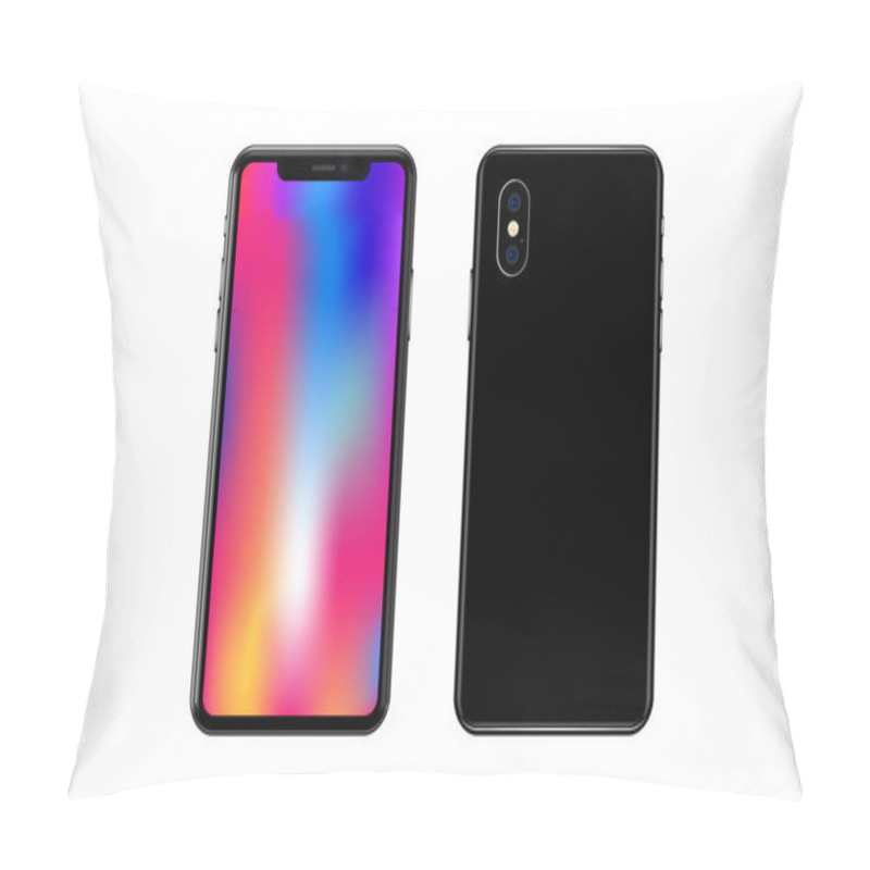 Personality  Realistic Smartphone With Gradient Pillow Covers