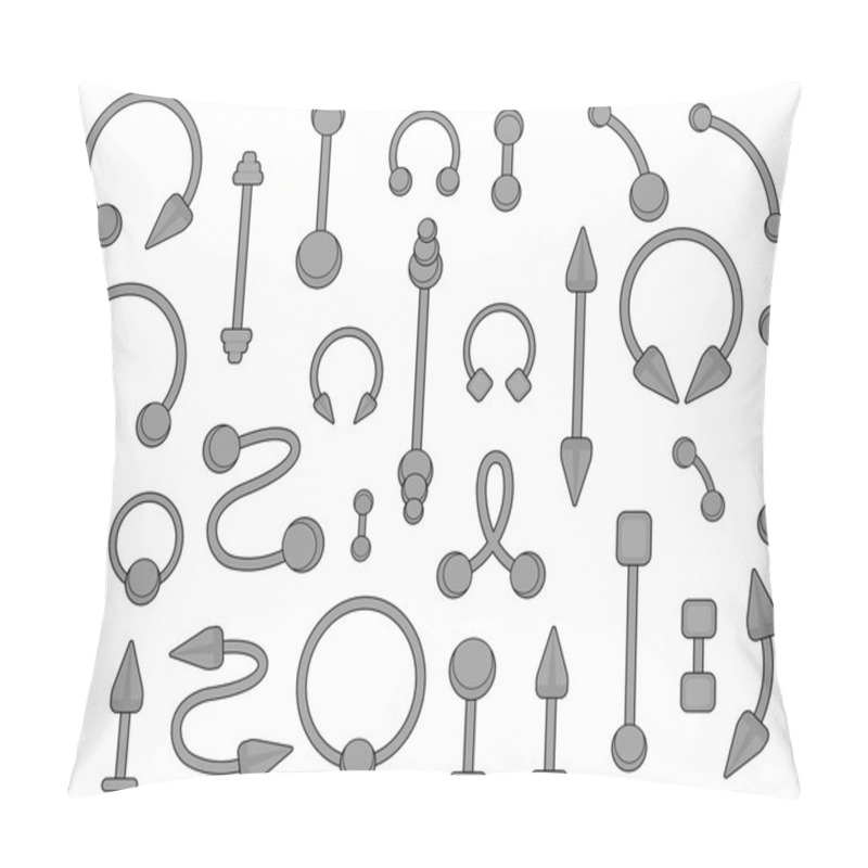 Personality  Set Of Body Piercings Jewellery Pillow Covers