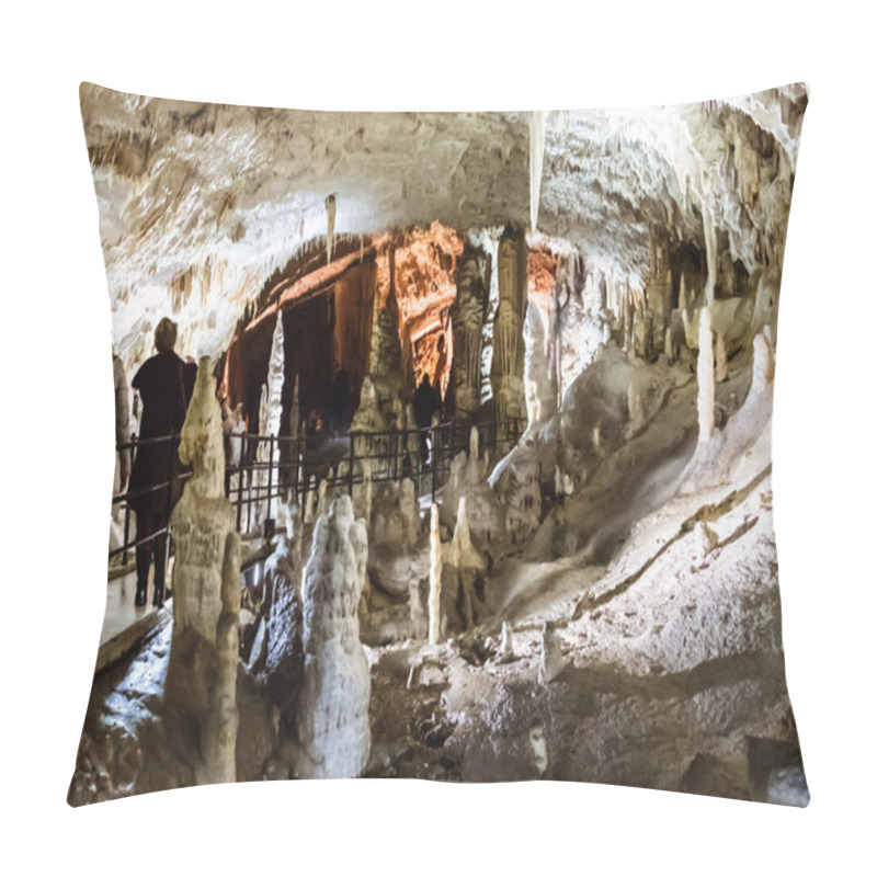 Personality  The Stalagmites And Stalactites Of The Postojna Cave, One Of The Largest Cave Systems In Slovenia Pillow Covers