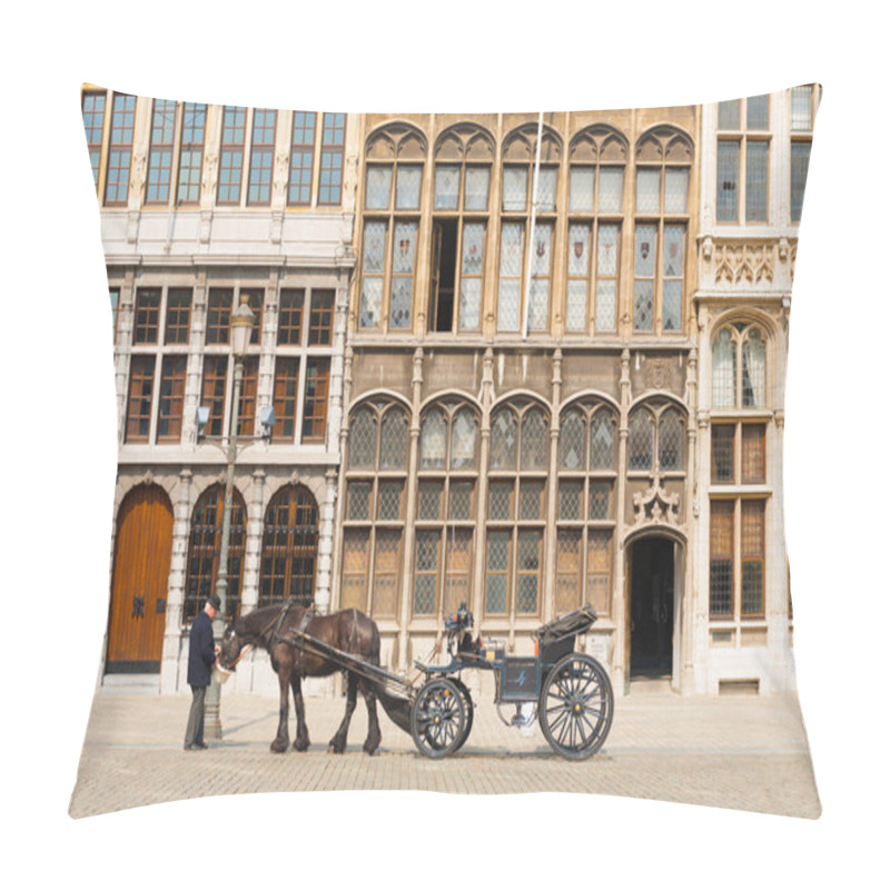 Personality  Antwerp Grote Markt Horse Buggy Driver Guildhouse Pillow Covers