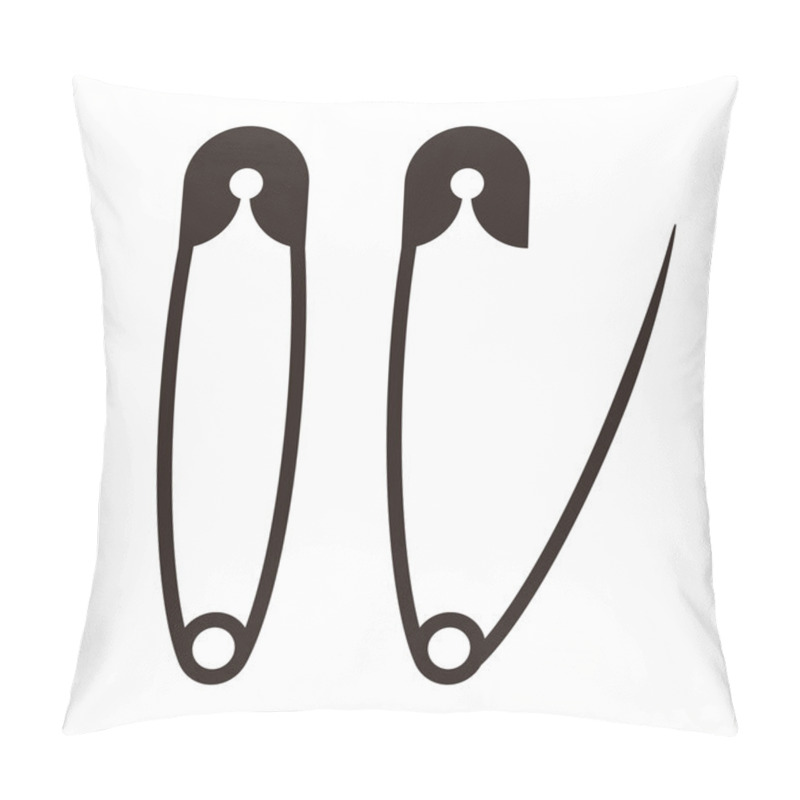 Personality  Open And Closed Safety Pin Pillow Covers