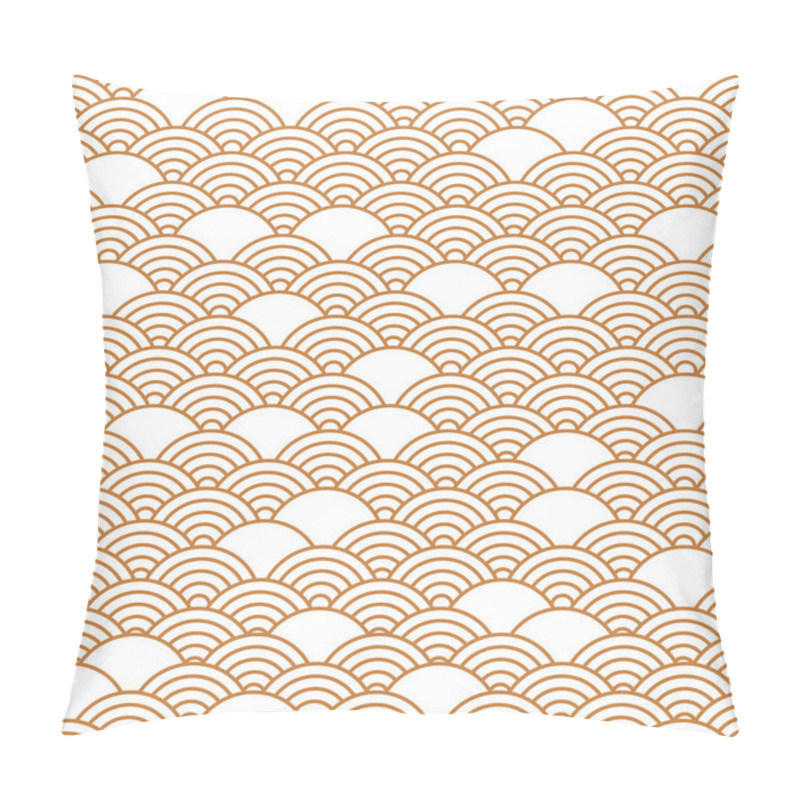 Personality  Golden Chinese Seamless Pattern, Oriental Background. Vector Illustration Pillow Covers