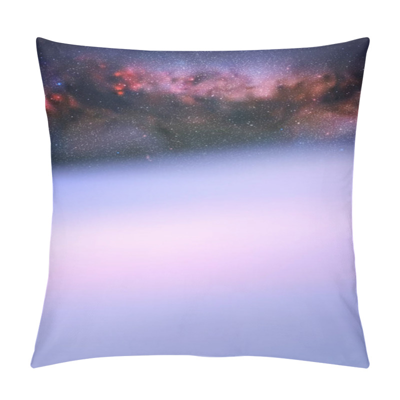 Personality  Fog Waves And Milky Way. Natural Background With Clouds And Starry Sky Pillow Covers