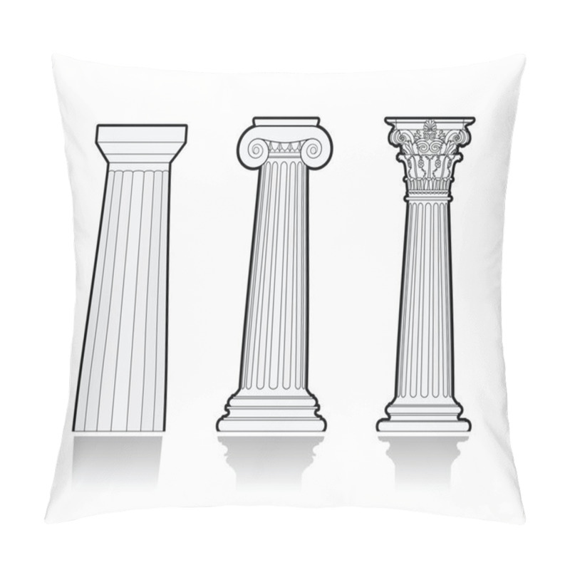 Personality  Stylized Greek Columns Pillow Covers