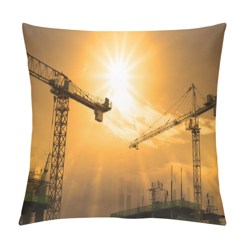 Personality  Crane And Building Construction Pillow Covers