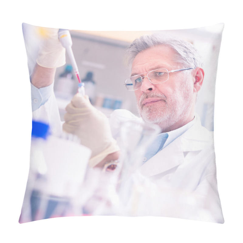 Personality  Life Scientist Researching In The Laboratory. Pillow Covers