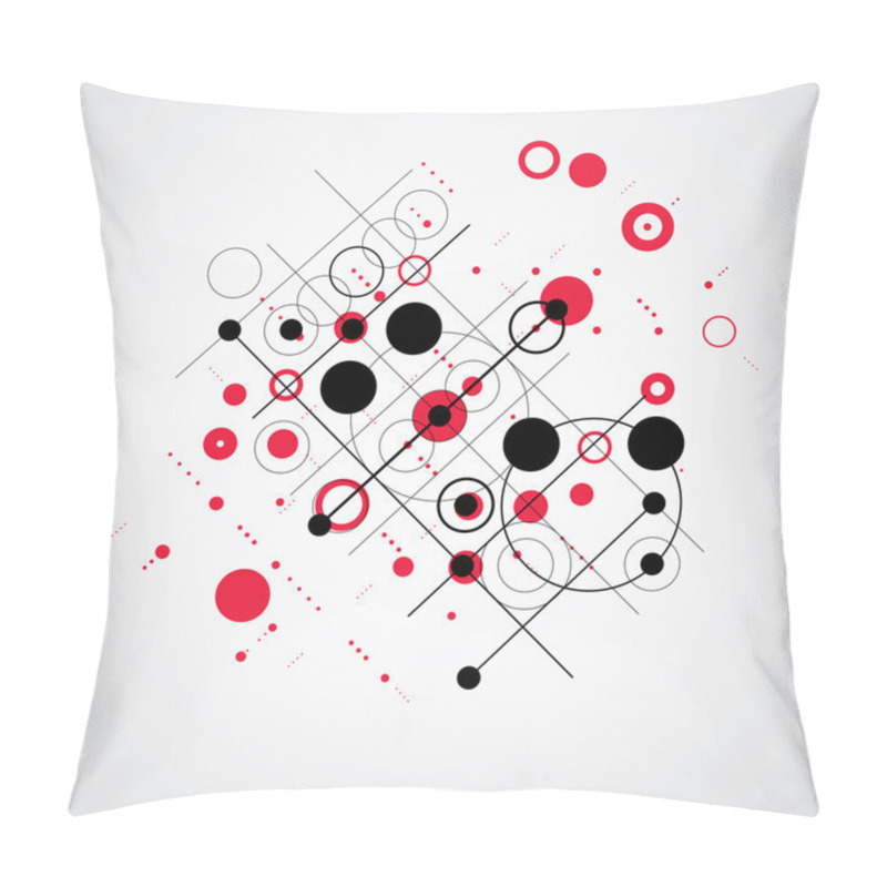 Personality  Vector Bauhaus Abstract Red Pillow Covers