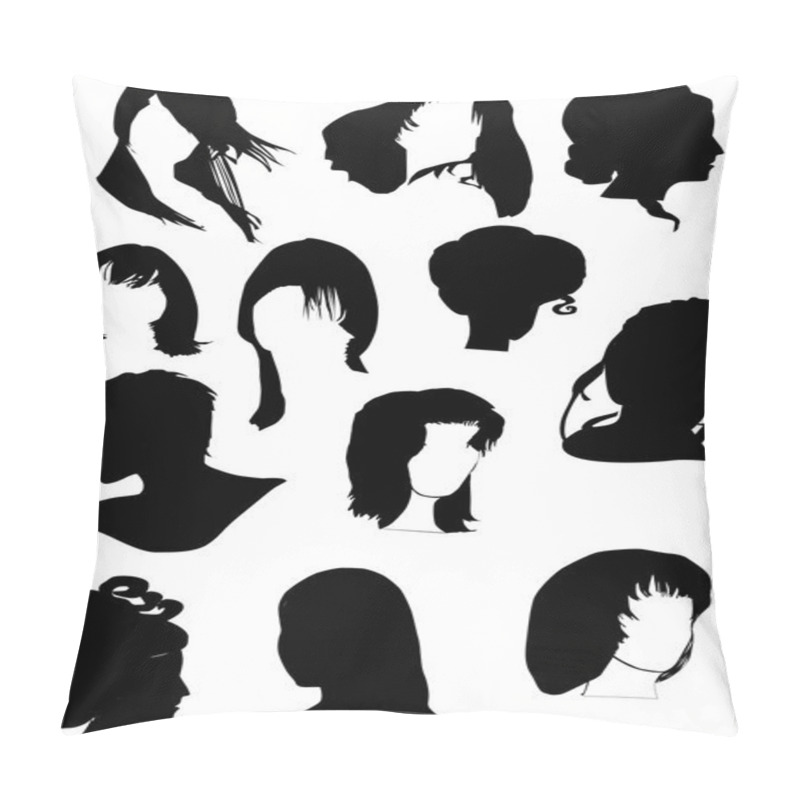 Personality  Twelve Black Woman Hairstyles Pillow Covers