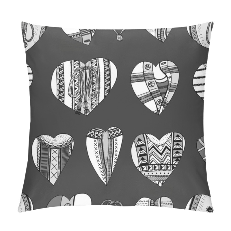 Personality  Background Hand Drawn Hearts Pillow Covers