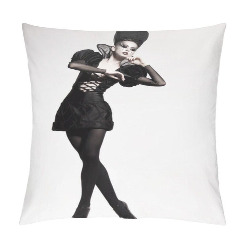 Personality  Beautiful Model Posing As Chess Queen Pillow Covers