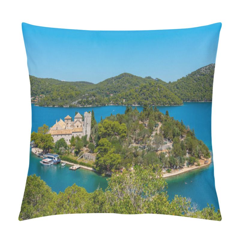 Personality  Small Island With Benedictine Monastery Of Saint Mary At Mljet National Park In Croatia Pillow Covers