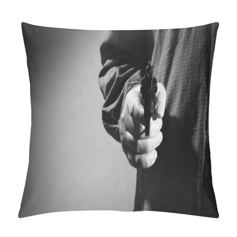 Personality  Man With Gun Pillow Covers