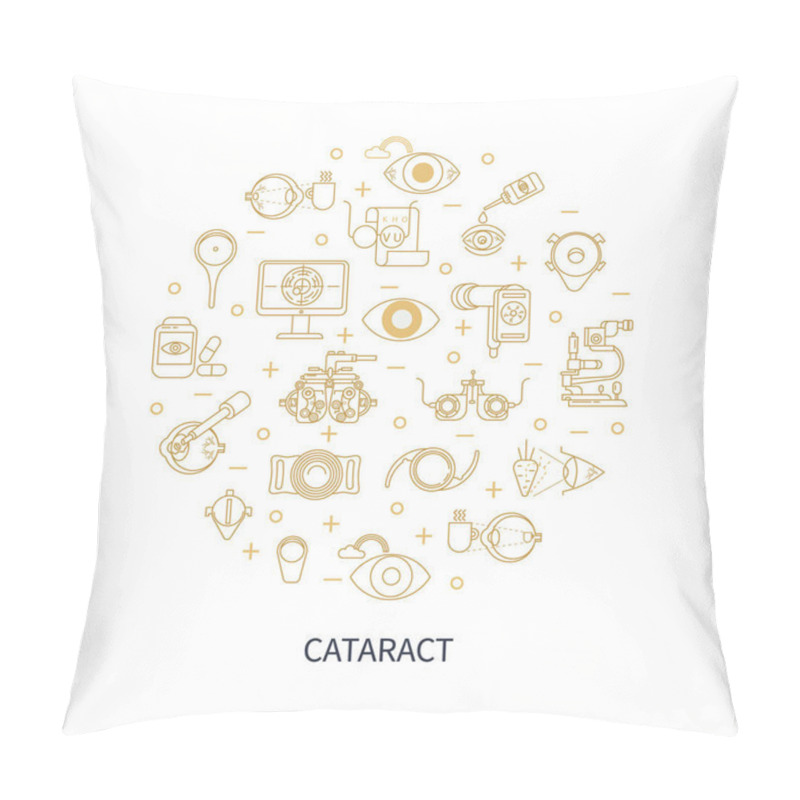 Personality  Linear Vector Illustration Of Computer Vision Test Pillow Covers