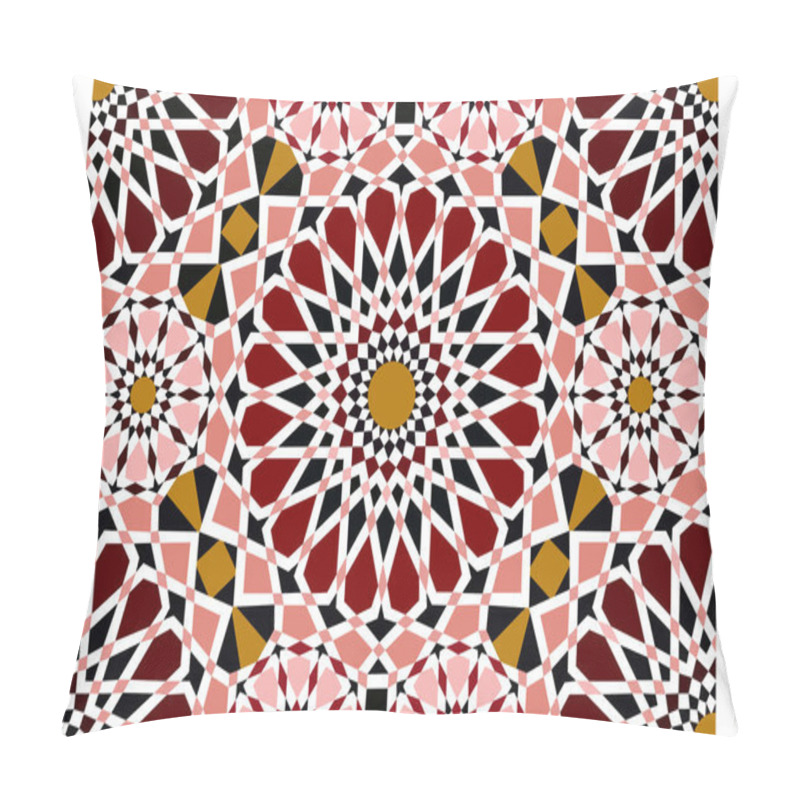 Personality  Morocco Seamless Pattern. Traditional Arabic Islamic Background. Mosque Decoration Element. Pillow Covers