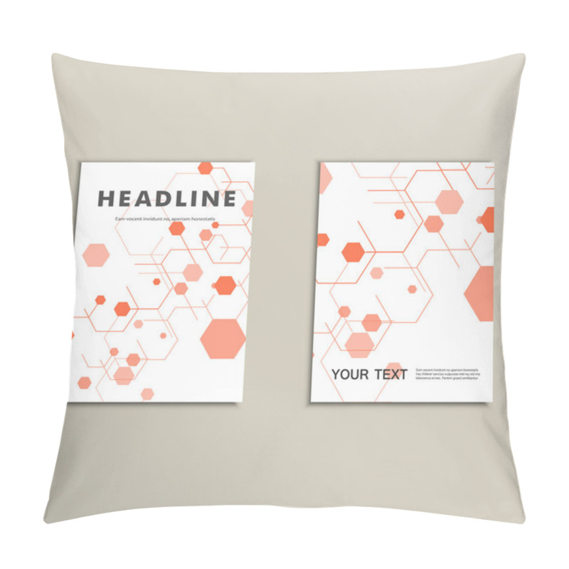 Personality  Modern Hexagon Design. Vector Background Pillow Covers