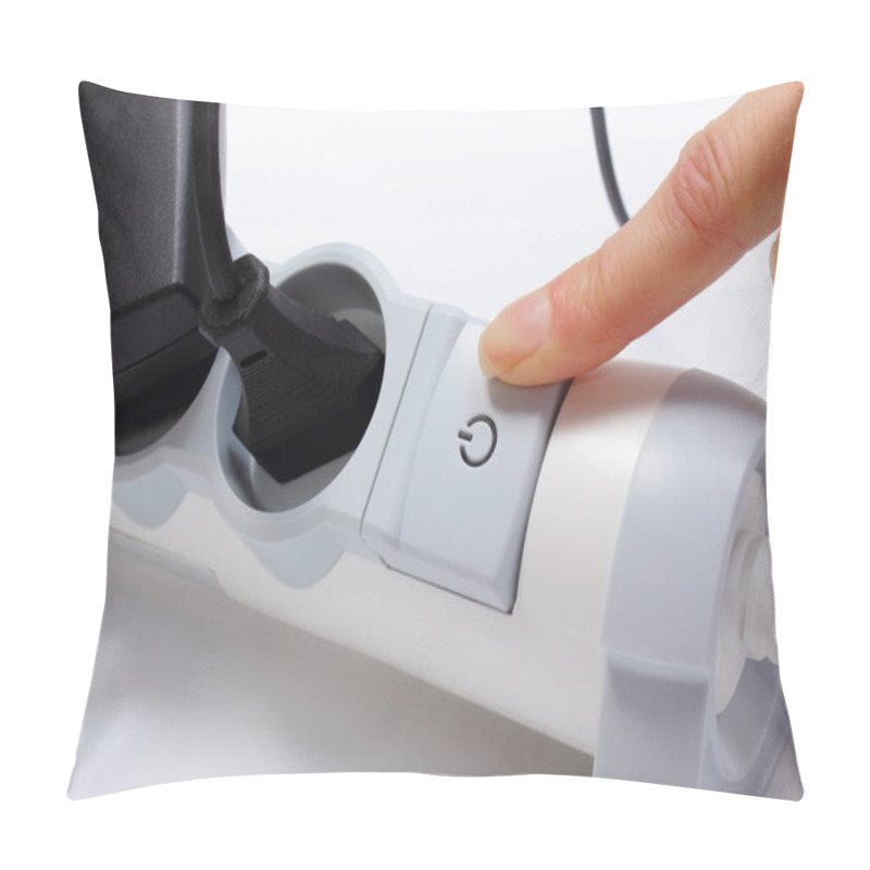 Personality  Electrical Cords Connected To Power Strip, Concept Of Energy Saving Pillow Covers