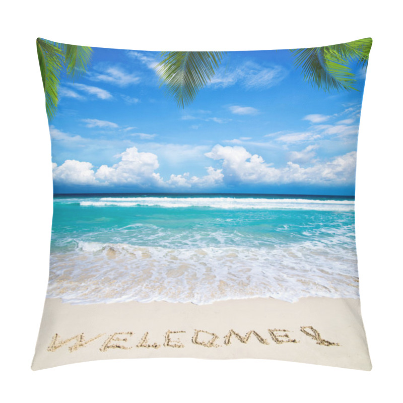 Personality  Welcome Written In Beach Pillow Covers