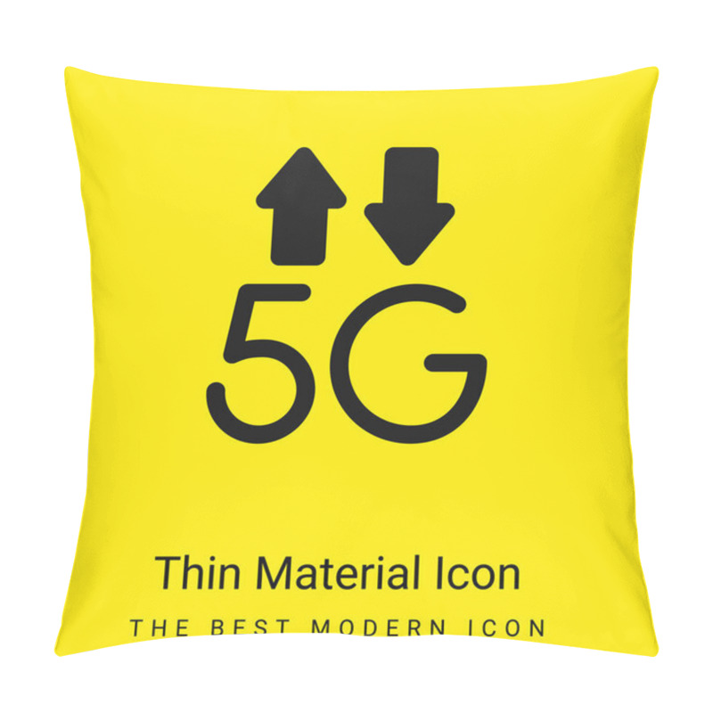 Personality  5g Minimal Bright Yellow Material Icon Pillow Covers