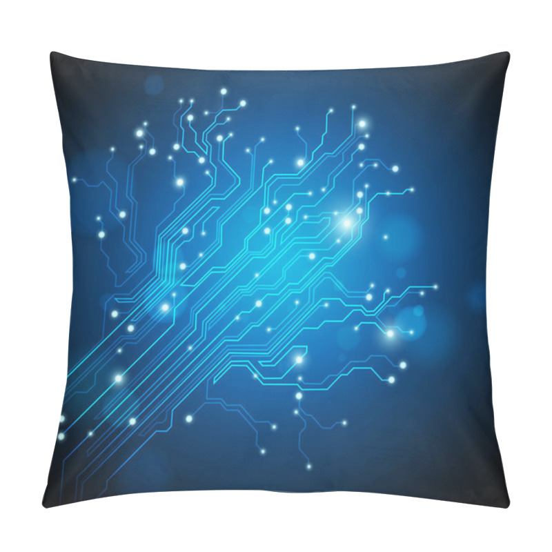 Personality  Circuit Board Tree Background - Creative Idea Vector Pillow Covers