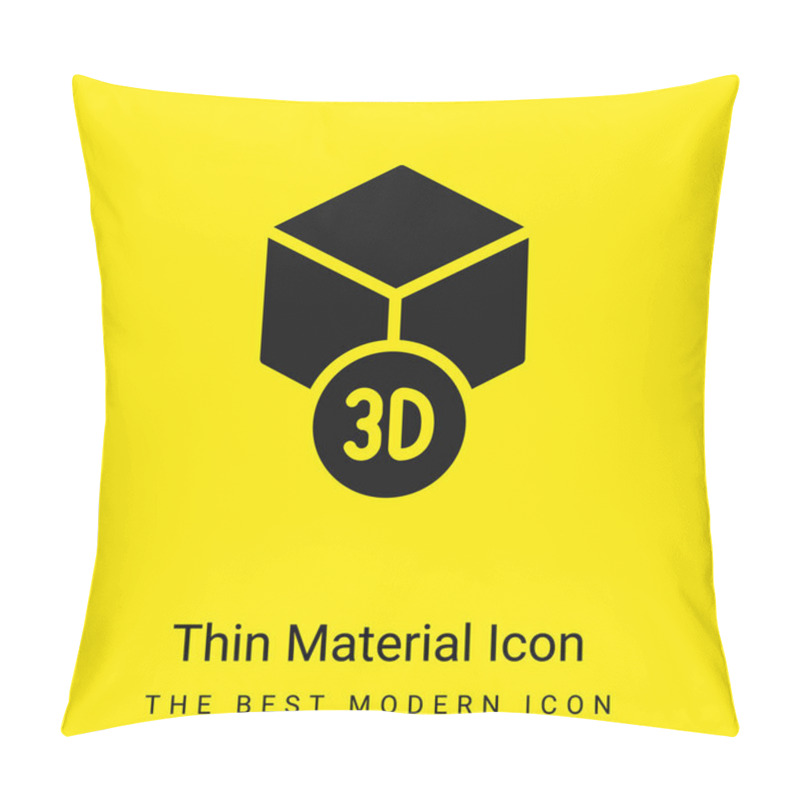 Personality  3d Printing Minimal Bright Yellow Material Icon Pillow Covers