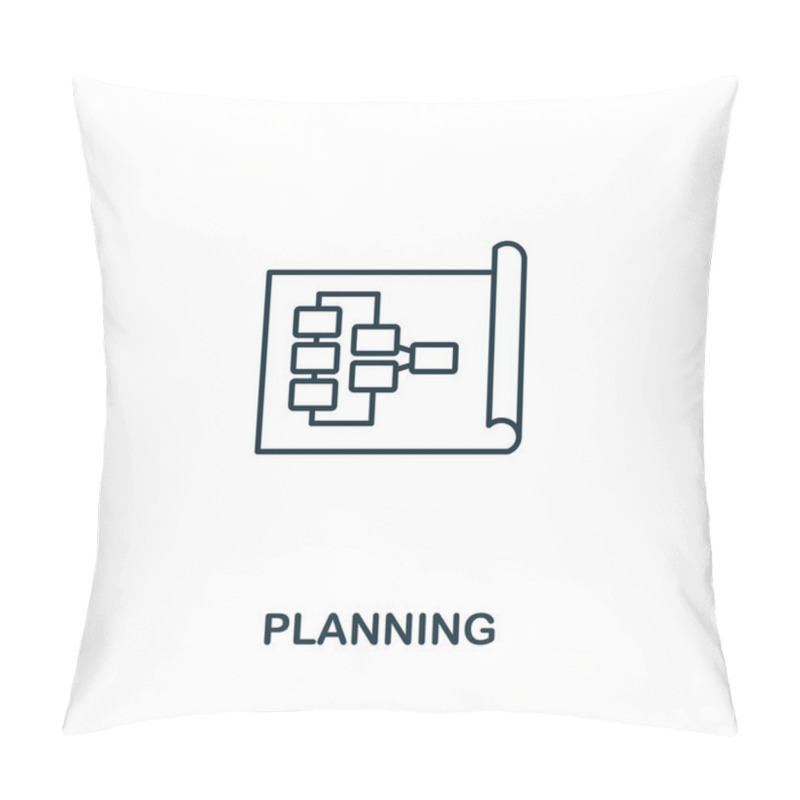 Personality  Planning Icon. Thin Outline CreativePlanning Design From Soft Skills Collection. Web Design, Apps, Software And Print Usage Pillow Covers