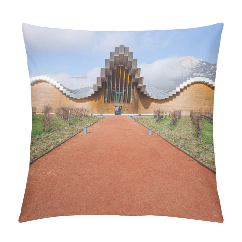 Personality  Laguardia, Spain - 28 Dec, 2024: Bodegas Ysios Winery, Designed By Architect Santiago Calatrava. Rioja Alavesa, Spain Pillow Covers