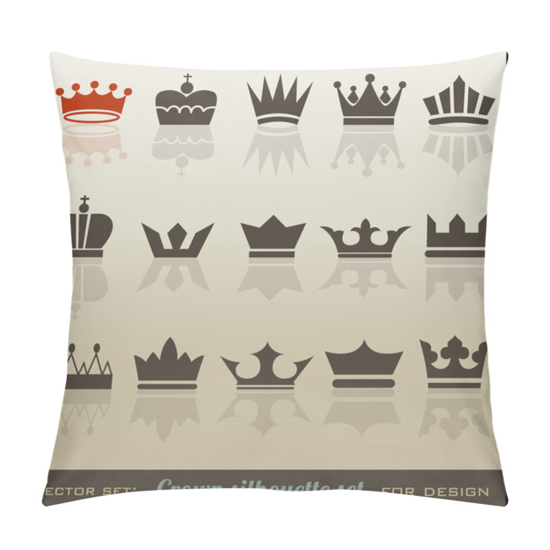 Personality  Crown Collection And Silhouette Set Pillow Covers