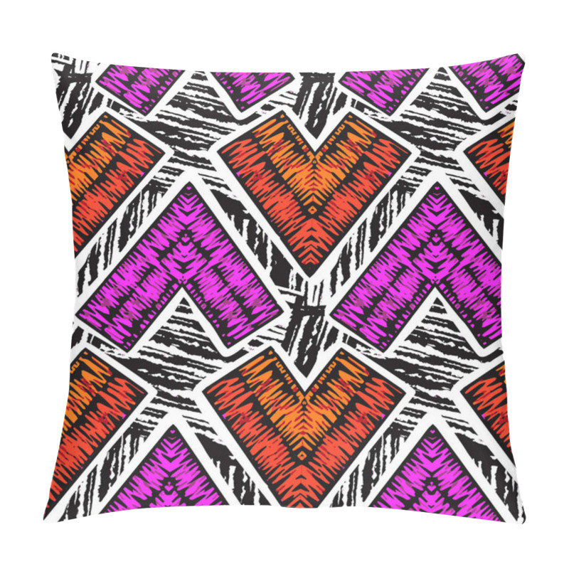 Personality  Rustic Embroidery Seamless Pattern. Pillow Covers