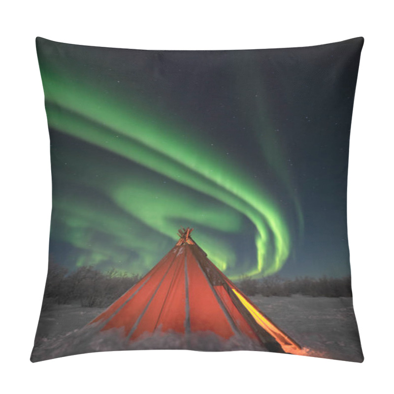 Personality  Aurora Borealis Northern Lights Near Abisko And Lake Tornetrask In Arctic Sweden. High Quality Photo Pillow Covers