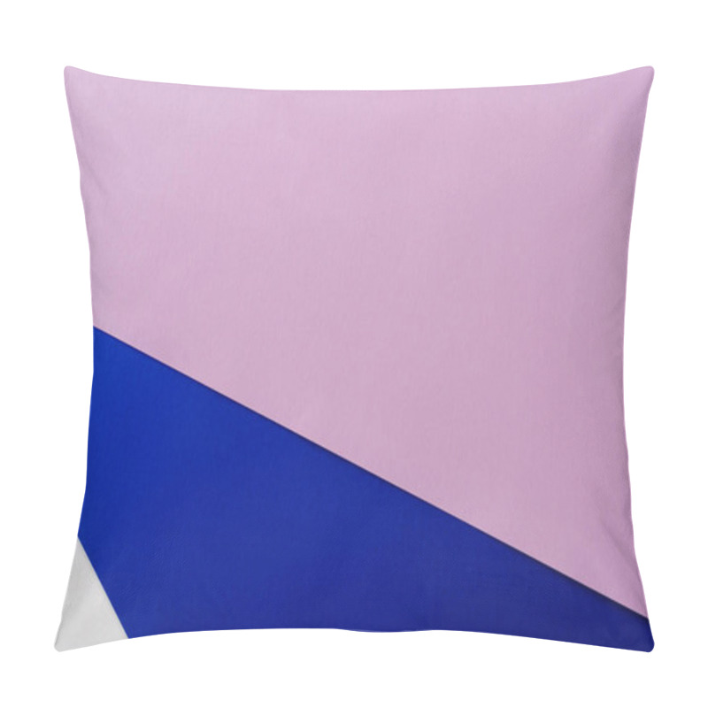 Personality  Abstract Geometric Background With White, Pink, Blue And Violet Paper Pillow Covers