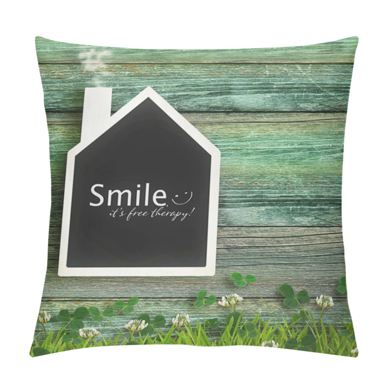 Personality  House Shaped Chalkboard On Wood Pillow Covers