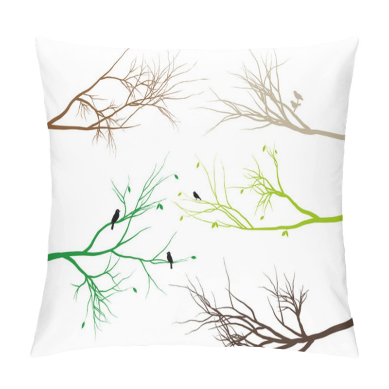 Personality  Tree Branches, Vector Pillow Covers